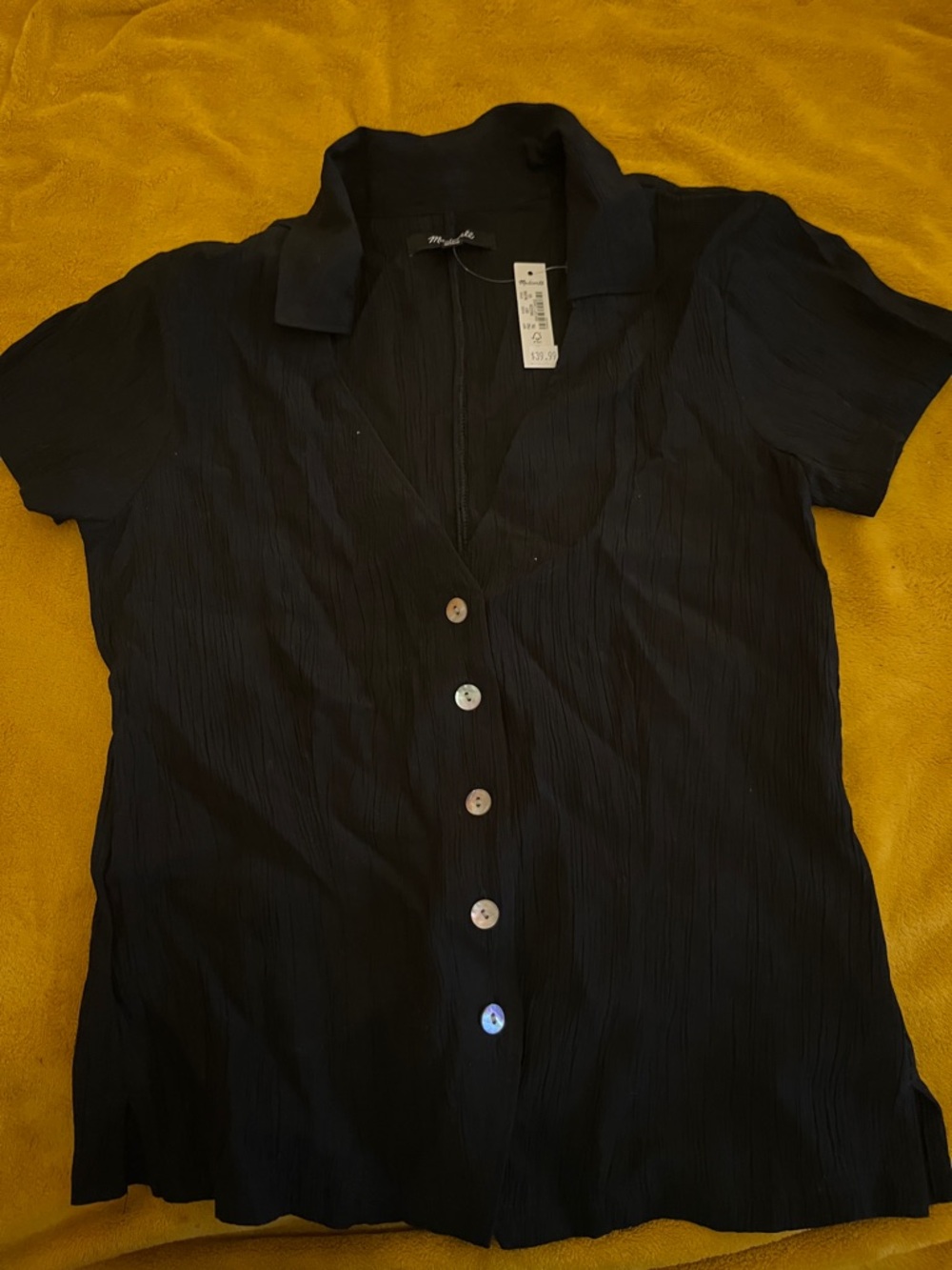 Madewell Black Button Up